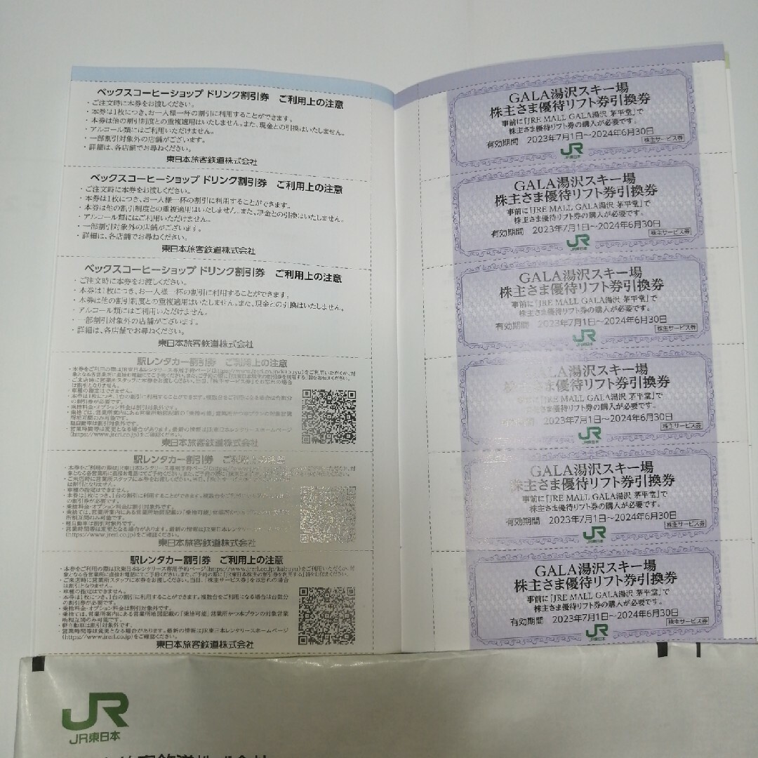 JR東日本株主優待　3枚 チケットの乗車券/交通券(その他)の商品写真