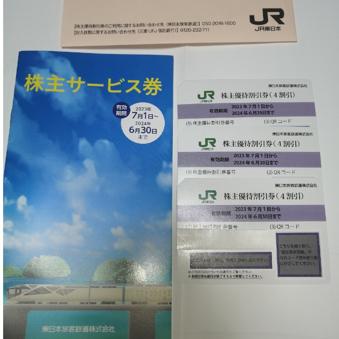 JR東日本株主優待　3枚 チケットの乗車券/交通券(その他)の商品写真