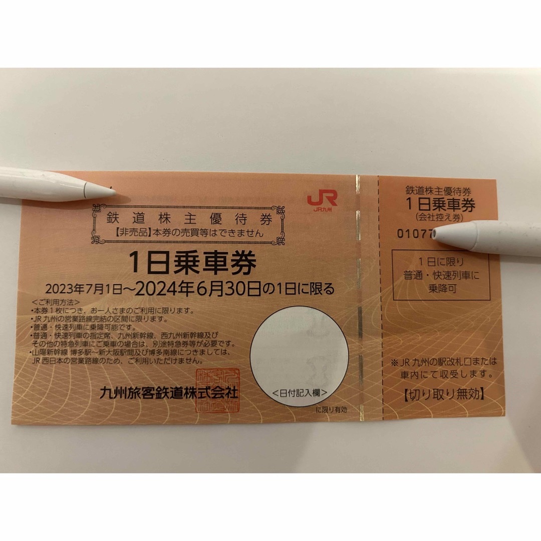 JR(ジェイアール)のJR九州株主優待券　鉄道株主優待 チケットの優待券/割引券(その他)の商品写真