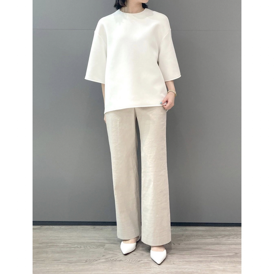 Theory luxe 21ss リネンワイドクロップドパンツ