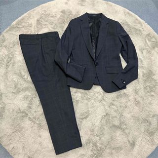 スーツカンパニー(THE SUIT COMPANY)の【紺色チェックスーツ】Perfect suit factory パンツ上下(スーツ)