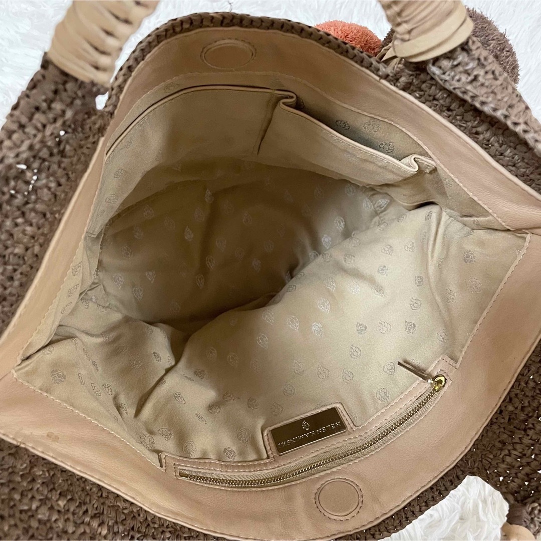美品✨ヘレンカミンスキー カゴバック ラフィア チャーム 保存袋付き