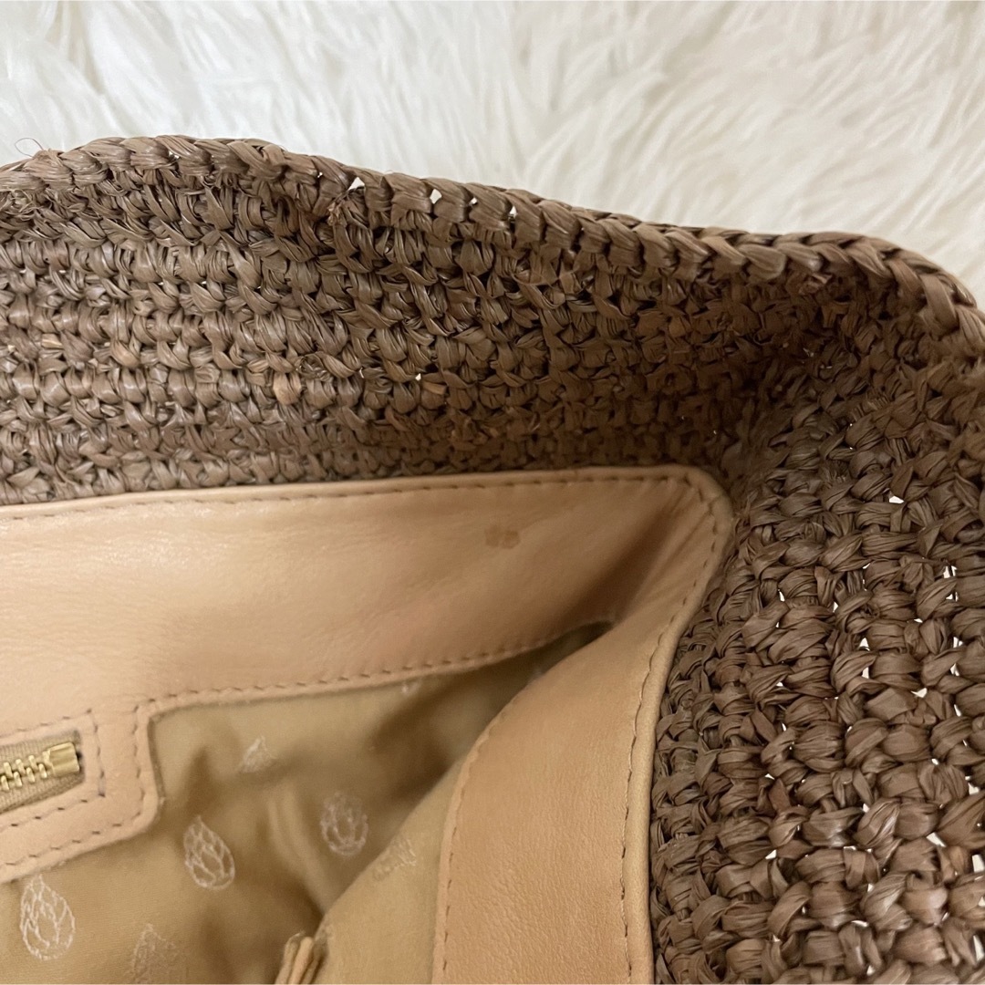 美品✨ヘレンカミンスキー カゴバック ラフィア チャーム 保存袋付き