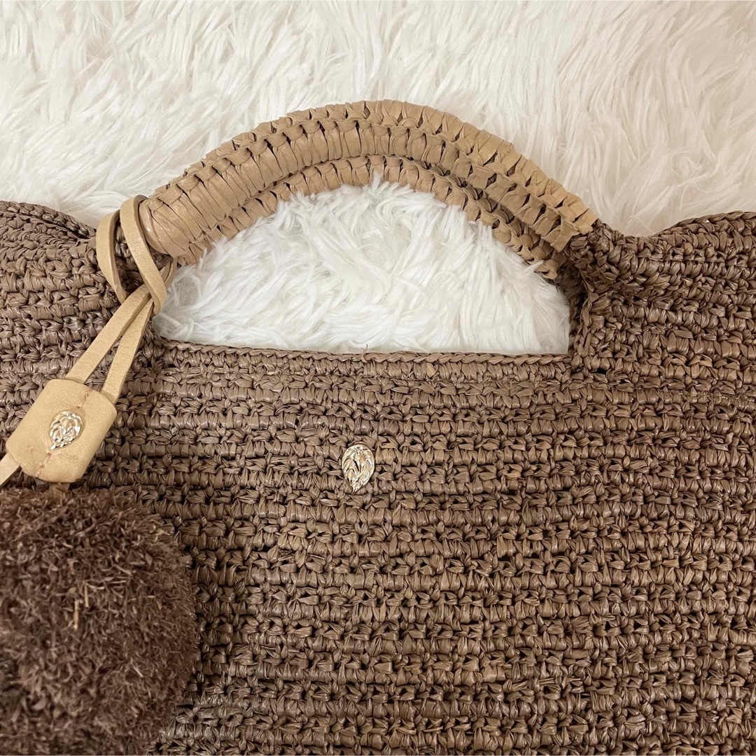 美品✨ヘレンカミンスキー カゴバック ラフィア チャーム 保存袋付き