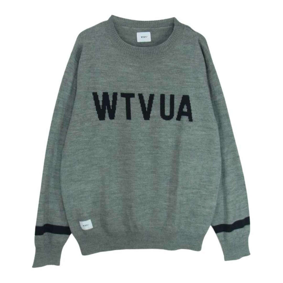 WTAPS ダブルタップス 18AW 182MADT-KNM01 CREW SWEATER WOAC クルー セーター ニット グレー系 03【美品】