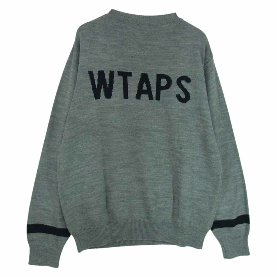 WTAPS ダブルタップス 142MADT-KNM01 DECK CREW-C SWEATER ウール ニット セーター グレー系 L