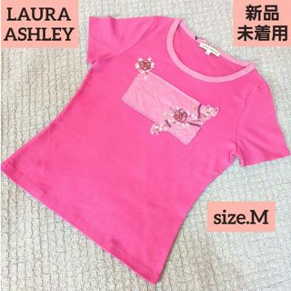 ローラアシュレイ(LAURA ASHLEY)の【新品未着用】LAURA ASHLEY トップス ビーズ刺繍 ローラアシュレイ(カットソー(半袖/袖なし))