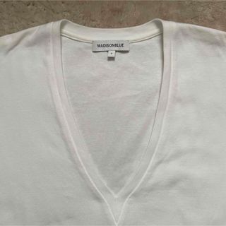 マディソンブルー カットソー Tシャツ Vネック 半袖 XS 0 白 ホワイト