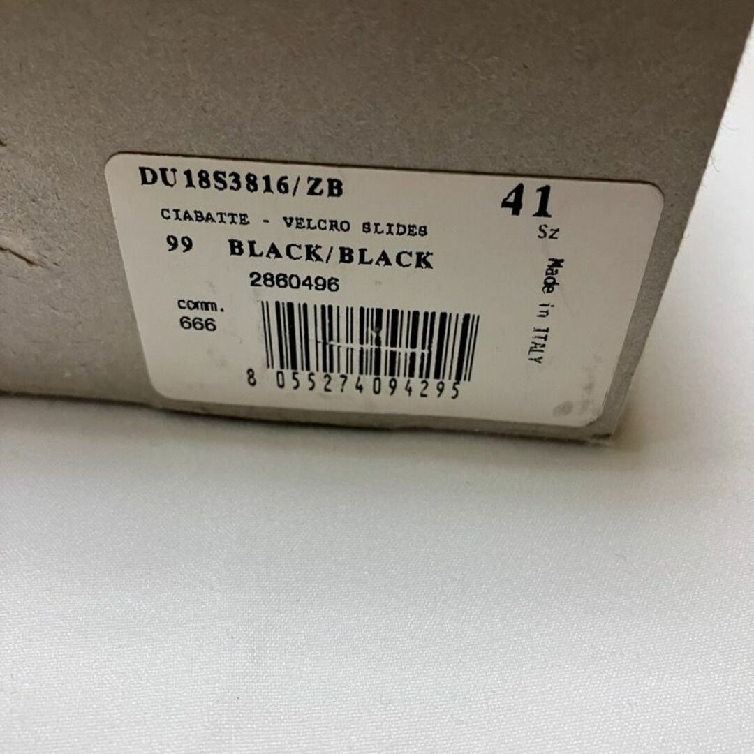 DRKSHDW - 新品 41 RICK OWENS DRK SHDW サンダル 黒白 5903の DRKSHDW - 新品 41 RICK OWENS DRK SHDW サンダル 黒白 5903の