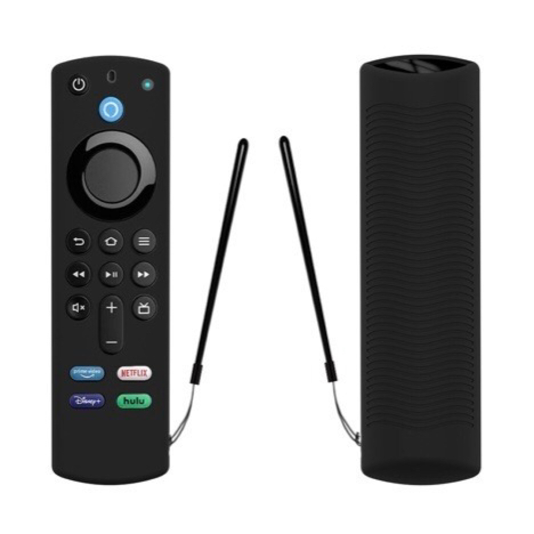 第3世代　fire tv stick リモコンカバー 【パープル、ブラック】 スマホ/家電/カメラのテレビ/映像機器(その他)の商品写真