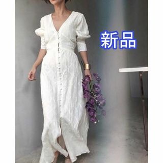 アメリヴィンテージ(Ameri VINTAGE)の新品 AMERI MEDI CRUMPLE COTTON LACE DRESS(ロングワンピース/マキシワンピース)