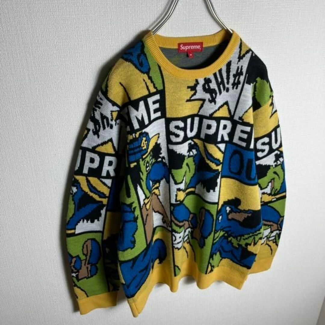 極美品】シュプリーム ニット セーター 総柄 黄色 | mag-mar.org
