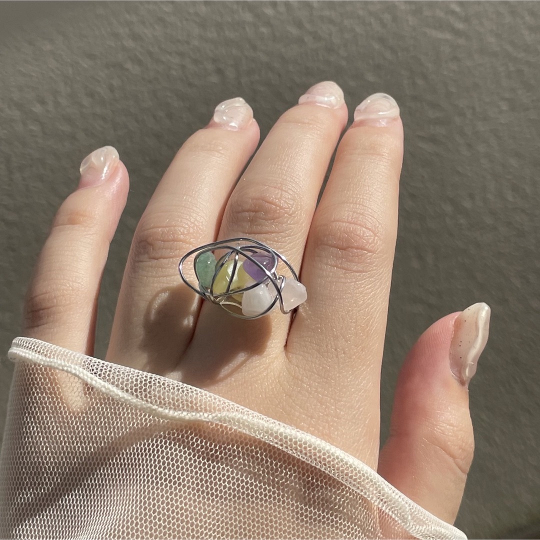 stone wrap ring _ストーン ラップ リング レディースのアクセサリー(リング(指輪))の商品写真