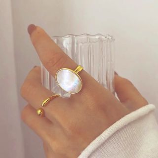 エディットフォールル(EDIT.FOR LULU)の【新品】shimmer stone ring / gold(リング(指輪))