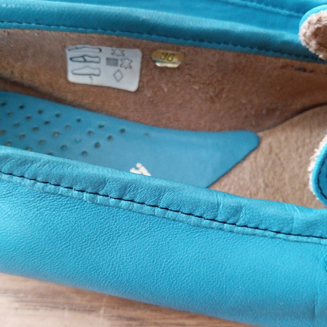 ブルーカラー靴　23センチ レディースの靴/シューズ(ローファー/革靴)の商品写真