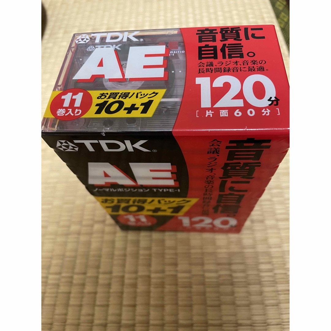 TDK(ティーディーケイ)の【新品未開封】カセットテープTDK AE120分11巻 [AE-120X11G] スマホ/家電/カメラのオーディオ機器(その他)の商品写真