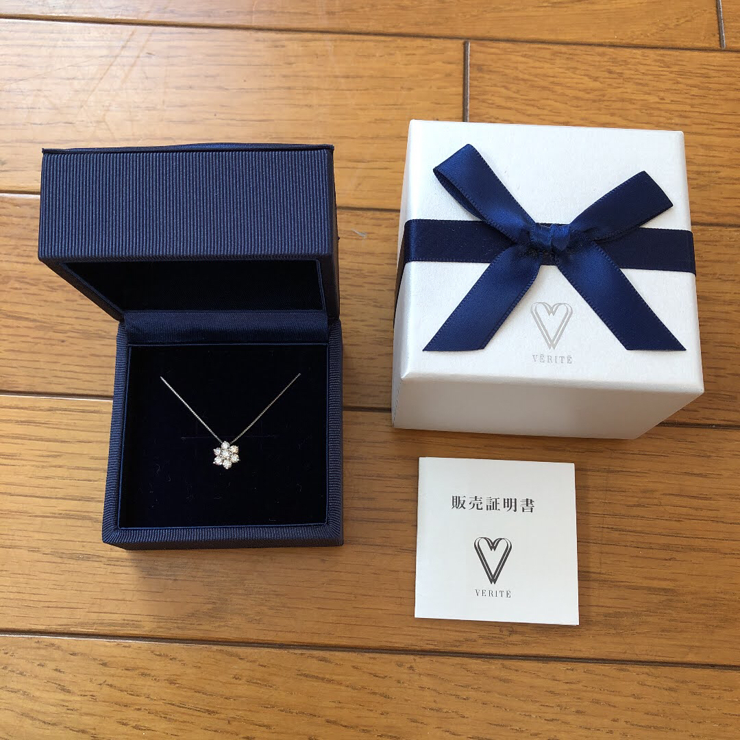 新品 ダイヤモンド 0.5ct ネックレス Pt900・850 プラチナ ベリテの