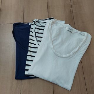 アズールバイマウジー(AZUL by moussy)の新品～AZULbymoussy ベーシックTシャツ3点　まとめ売り(Tシャツ(半袖/袖なし))