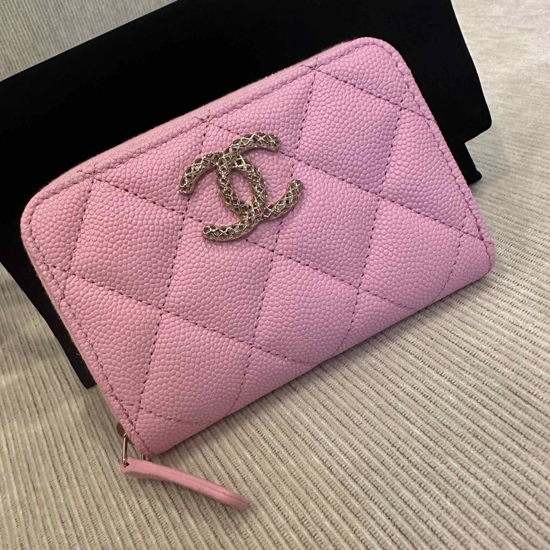 CHANEL シャネル　ジップコインパース　コインケース　　ミニ財布　バイカラー