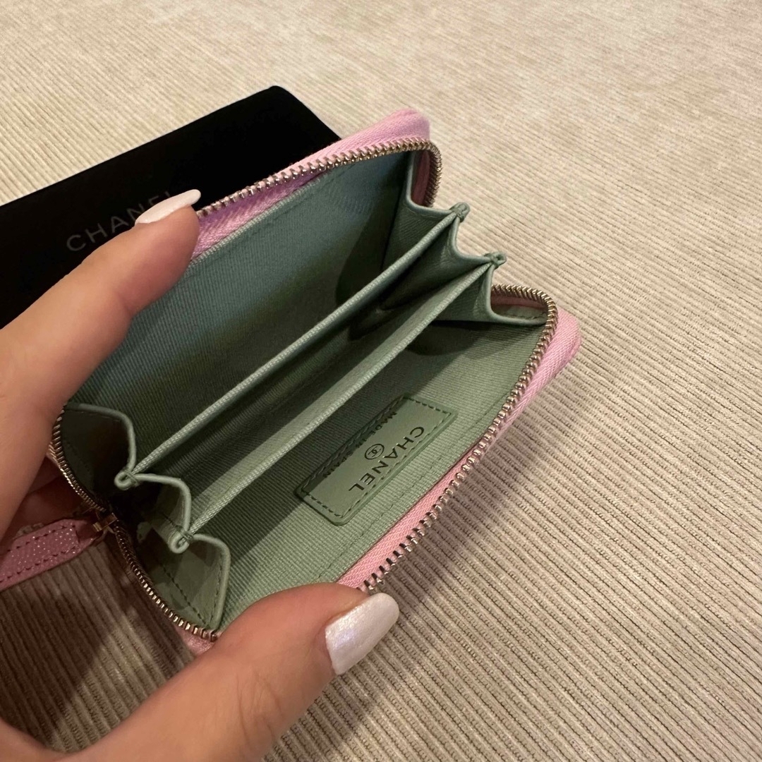 CHANEL シャネル ジップコインパース コインケース ミニ財布 バイカラー