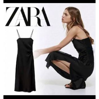 ザラ(ZARA)のZARA（ザラ）サテンワンピース(ロングワンピース/マキシワンピース)