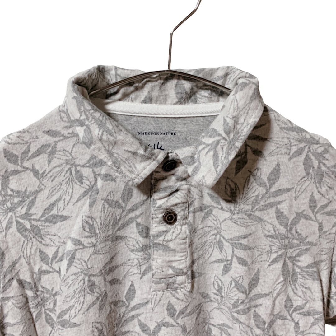 ELKEX cotton100％ ボタニカル柄　半袖　メンズ　ポロシャツ　Ｌ メンズのトップス(ポロシャツ)の商品写真