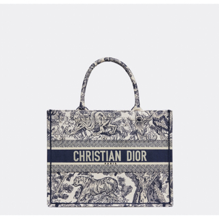 クリスチャンディオール(Christian Dior)の新品 DIOR BOOK TOTE ミディアムバッグ トワルドゥジュイ ブルー(トートバッグ)