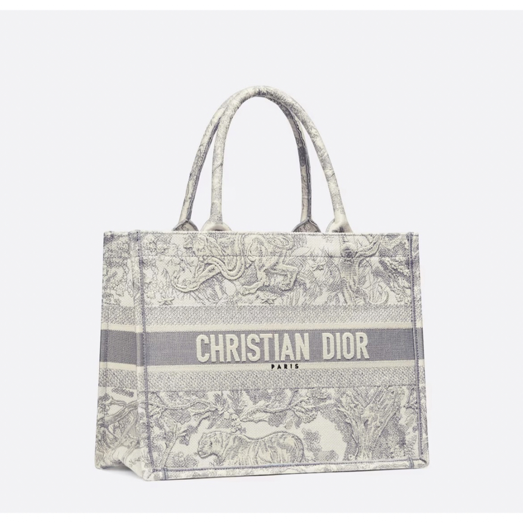 Christian Dior(クリスチャンディオール)の新品 DIOR BOOK TOTE ミディアムバッグ トワルドゥジュイ グレー レディースのバッグ(トートバッグ)の商品写真