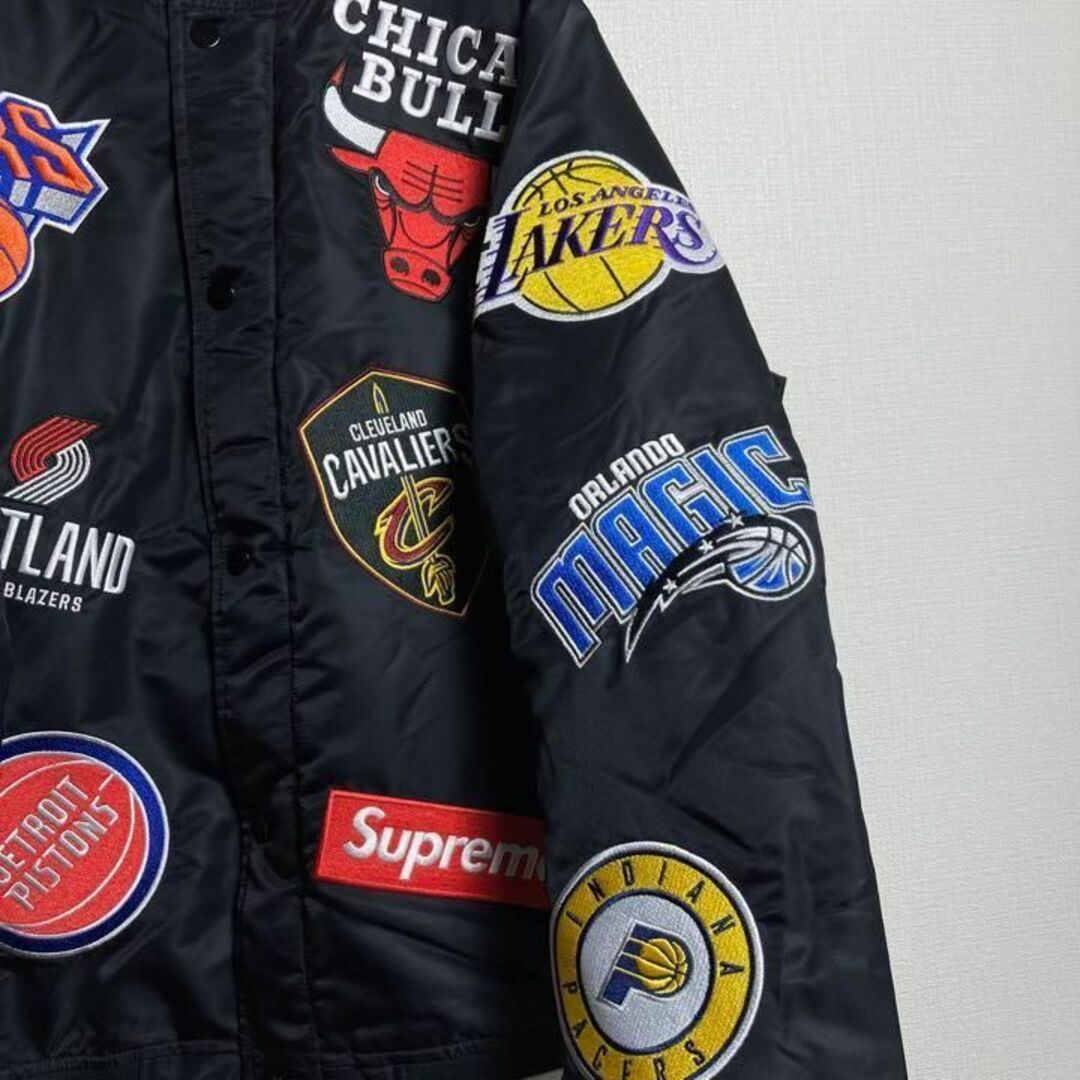 極美品】supreme × nike スタジャン NBA 刺繍 人気Lサイズ-