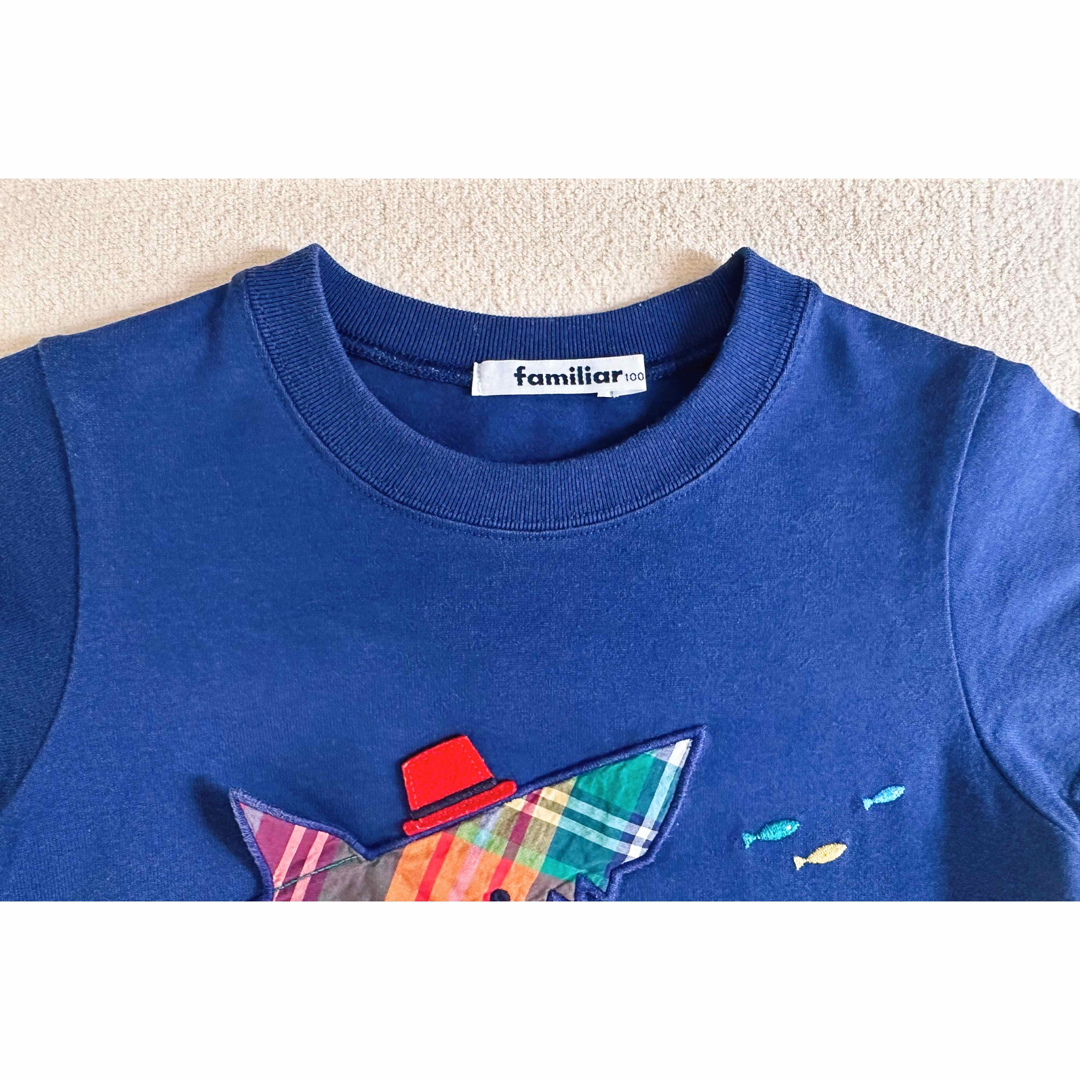 familiar - familiar サメと魚刺繍Tシャツ 100の通販 by yume's shop