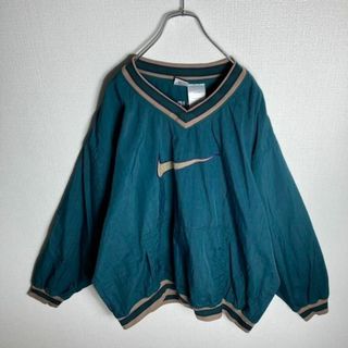ナイキ ロゴ刺繍 ナイロンベスト XL ゆるダボ ブラック 279-