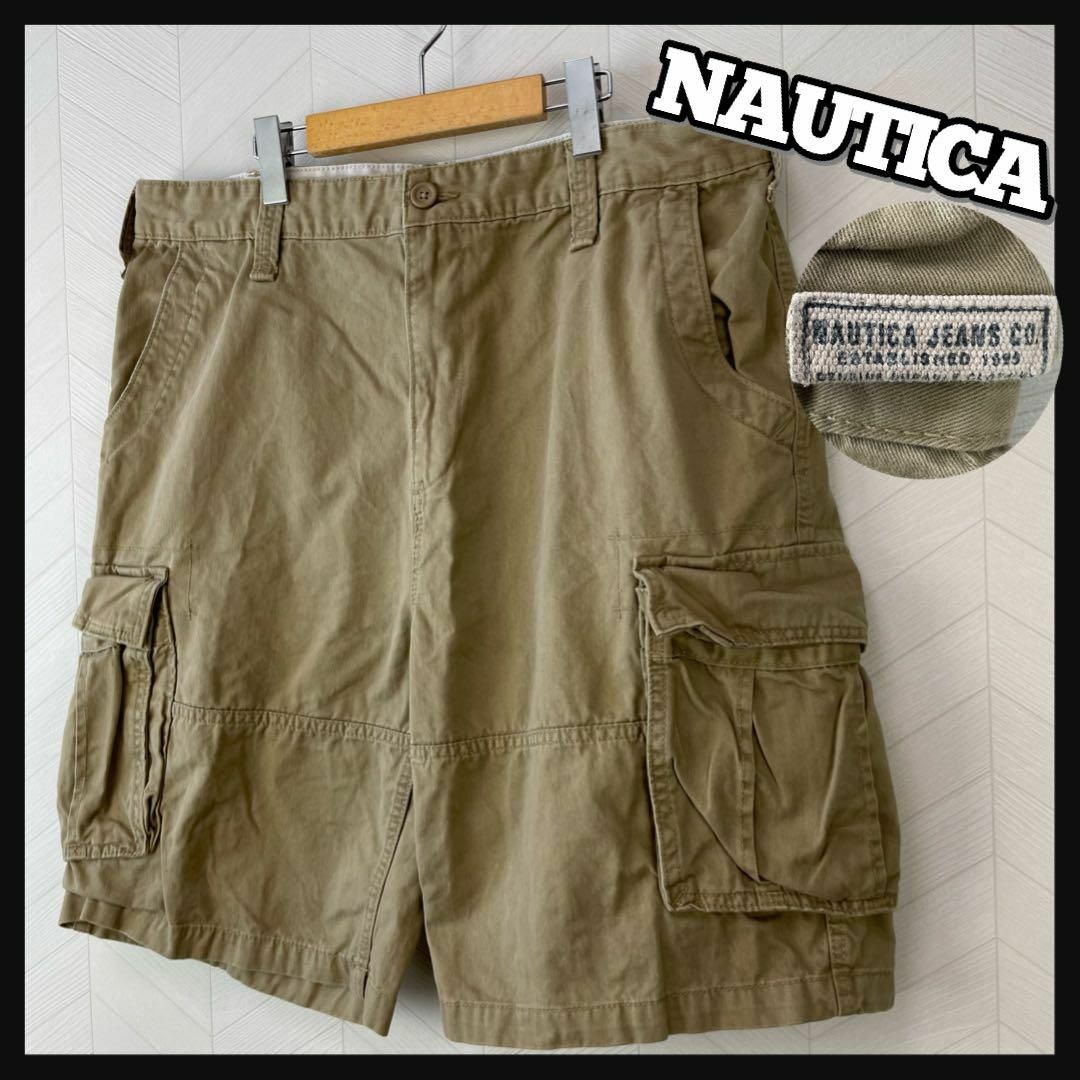 NAUTICA(ノーティカ)のノーティカ ハーフパンツ カーゴ ショートパンツ ビックサイズ ワイド US古着 メンズのパンツ(ショートパンツ)の商品写真