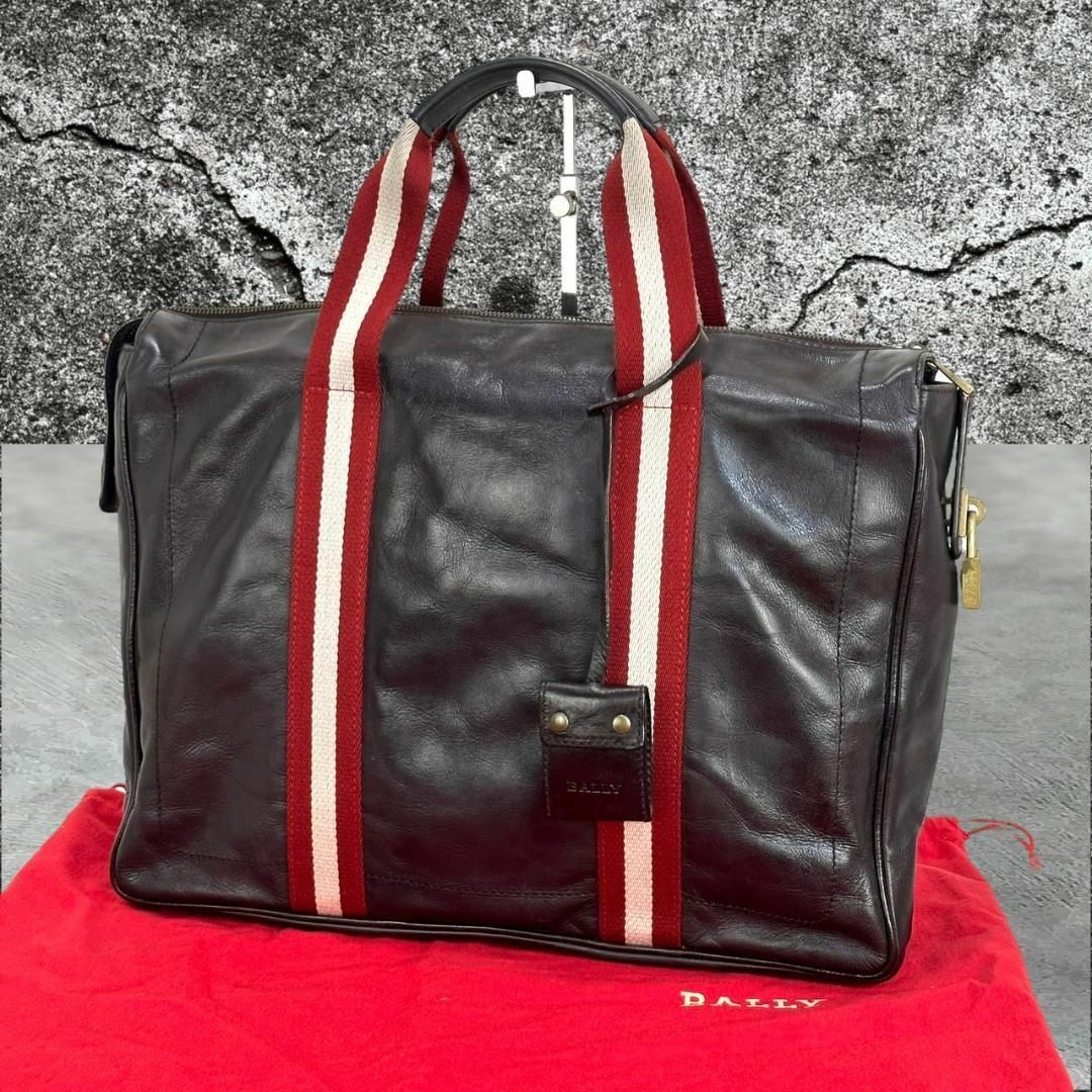 美品】BALLY ビジネスバッグ トレインスポッティング ダークブラウン