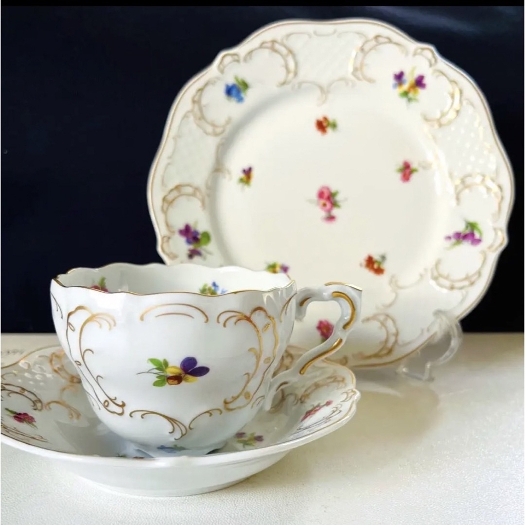 MEISSEN - リンドナー ベルサイユ 小花散らし トリオセット ②の通販