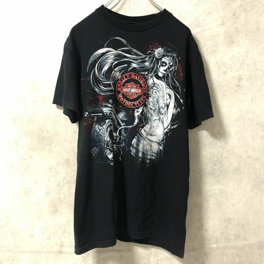 Harley Davidson(ハーレーダビッドソン)のハーレーダビットソン　Tシャツ　ブラック　M　半袖　ZION　HD　プリント メンズのトップス(Tシャツ/カットソー(半袖/袖なし))の商品写真