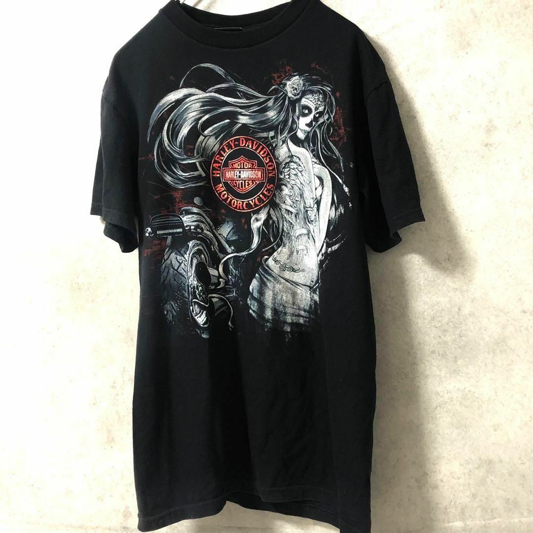 Harley Davidson(ハーレーダビッドソン)のハーレーダビットソン　Tシャツ　ブラック　M　半袖　ZION　HD　プリント メンズのトップス(Tシャツ/カットソー(半袖/袖なし))の商品写真