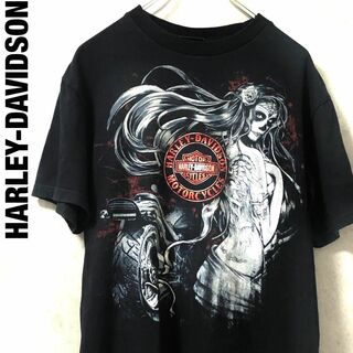 ハーレーダビッドソン(Harley Davidson)のハーレーダビットソン　Tシャツ　ブラック　M　半袖　ZION　HD　プリント(Tシャツ/カットソー(半袖/袖なし))