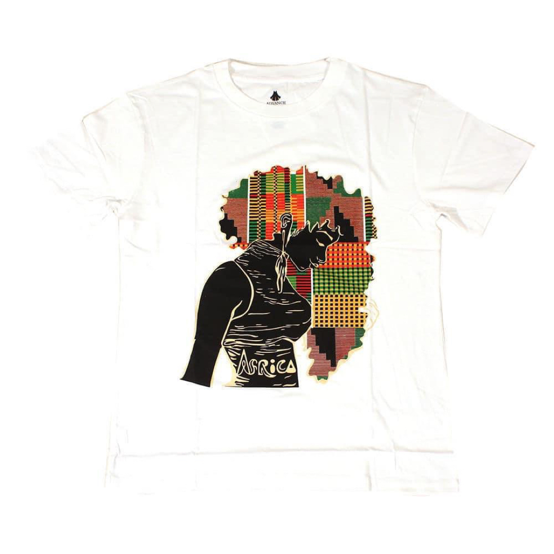 ケンテ　アフリカ大陸　女性　Tシャツ　 アフリカ　T-Shirt　Kente メンズのトップス(Tシャツ/カットソー(半袖/袖なし))の商品写真