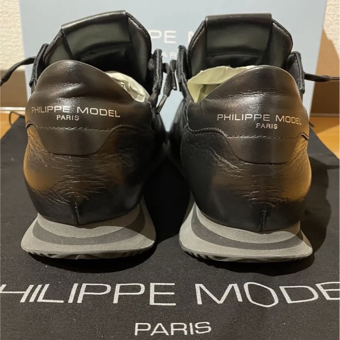 PHILIPPE MODEL カモフラ ブラック レザー 美品 40サイズ