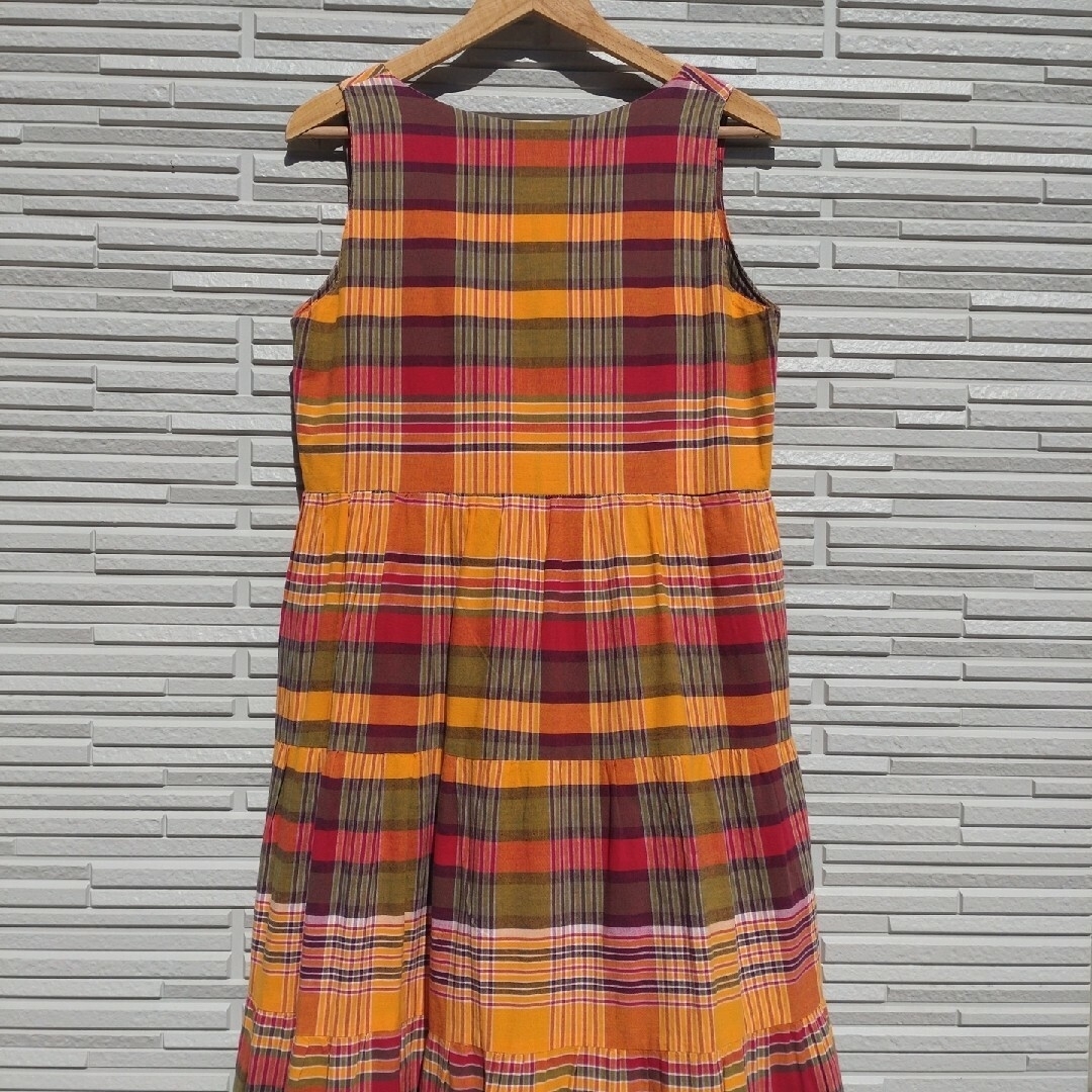 BEAMS BOY(ビームスボーイ)の【送料無料・Vintage】CHECK COLOR LONG DRESS レディースのワンピース(ロングワンピース/マキシワンピース)の商品写真