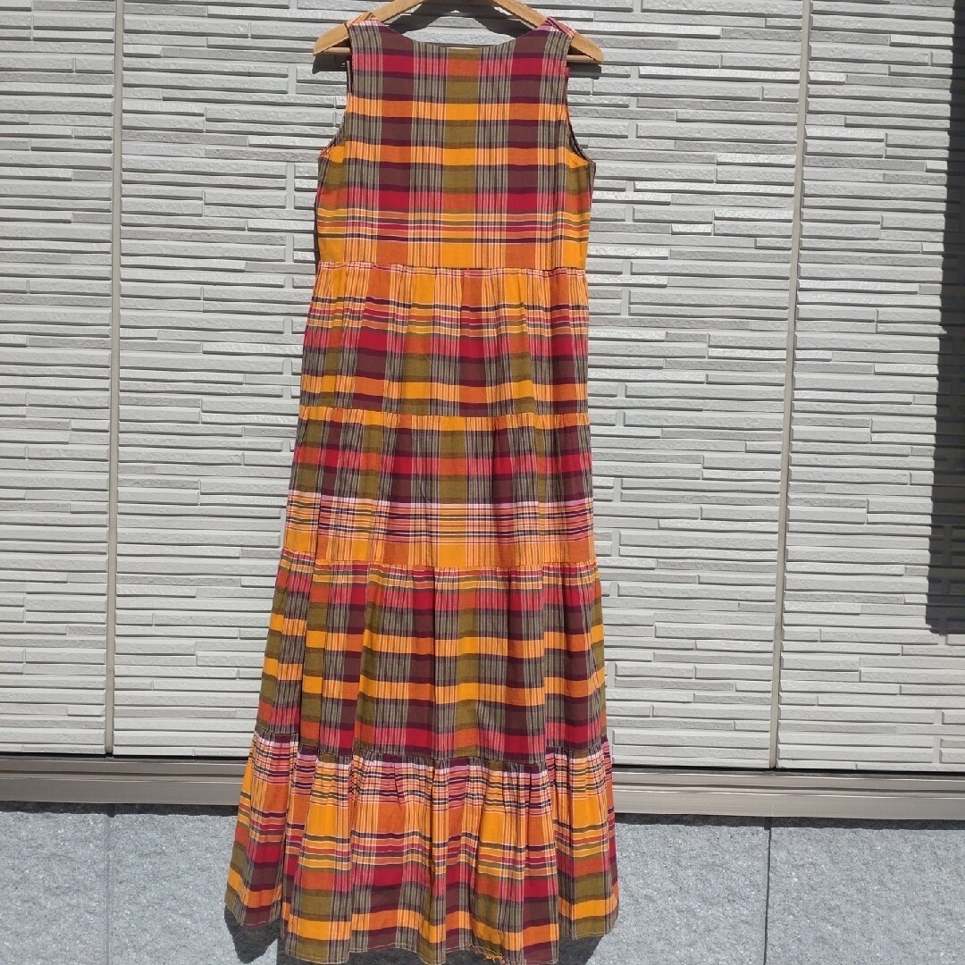 BEAMS BOY(ビームスボーイ)の【送料無料・Vintage】CHECK COLOR LONG DRESS レディースのワンピース(ロングワンピース/マキシワンピース)の商品写真