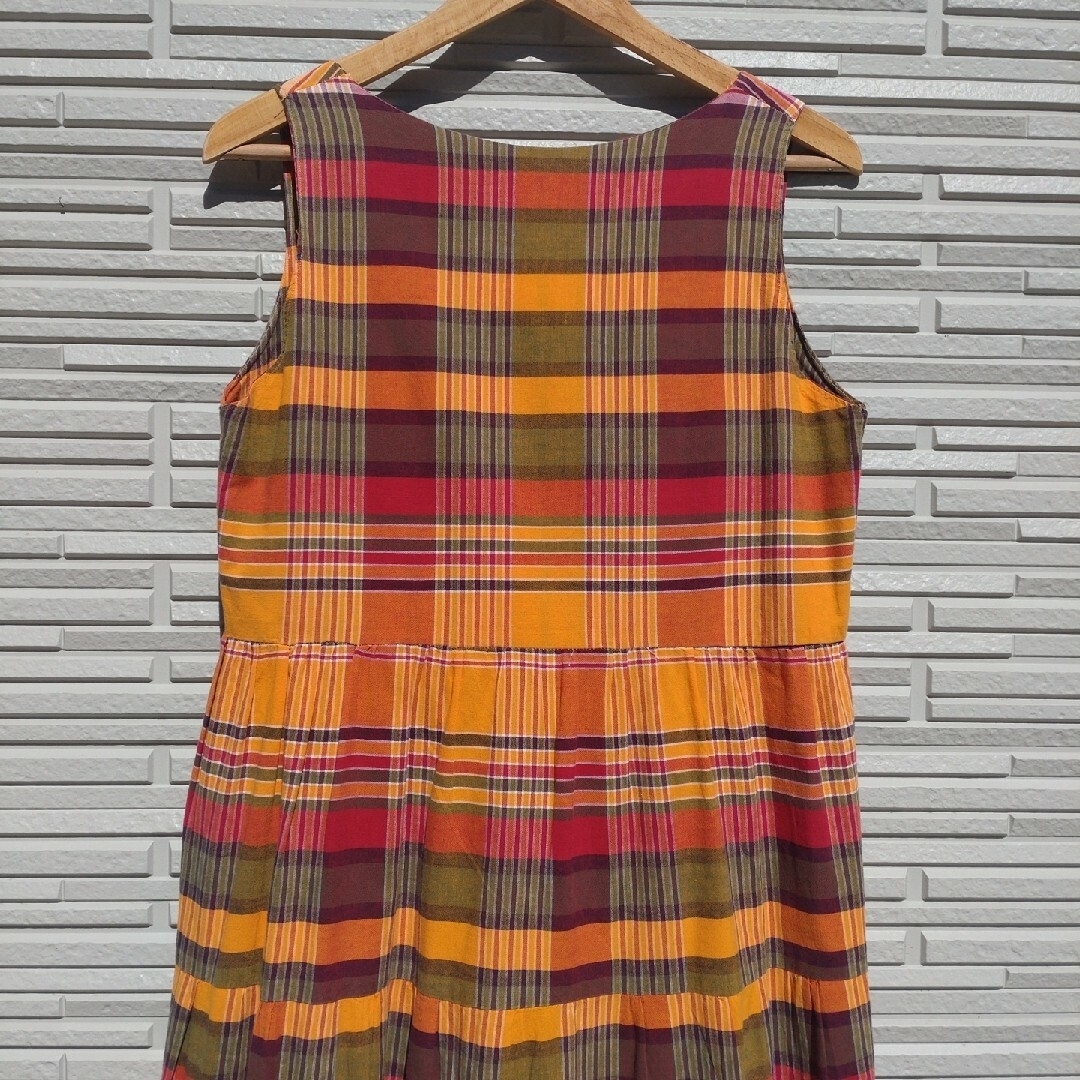 BEAMS BOY(ビームスボーイ)の【送料無料・Vintage】CHECK COLOR LONG DRESS レディースのワンピース(ロングワンピース/マキシワンピース)の商品写真