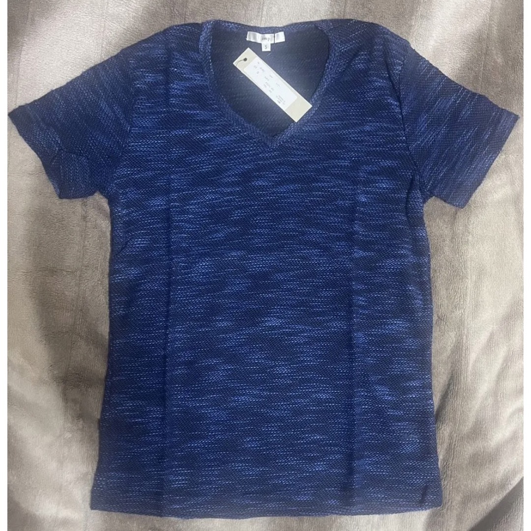 スラブ Tシャツ カットソー ネイビー 新品 レディースのトップス(Tシャツ(半袖/袖なし))の商品写真