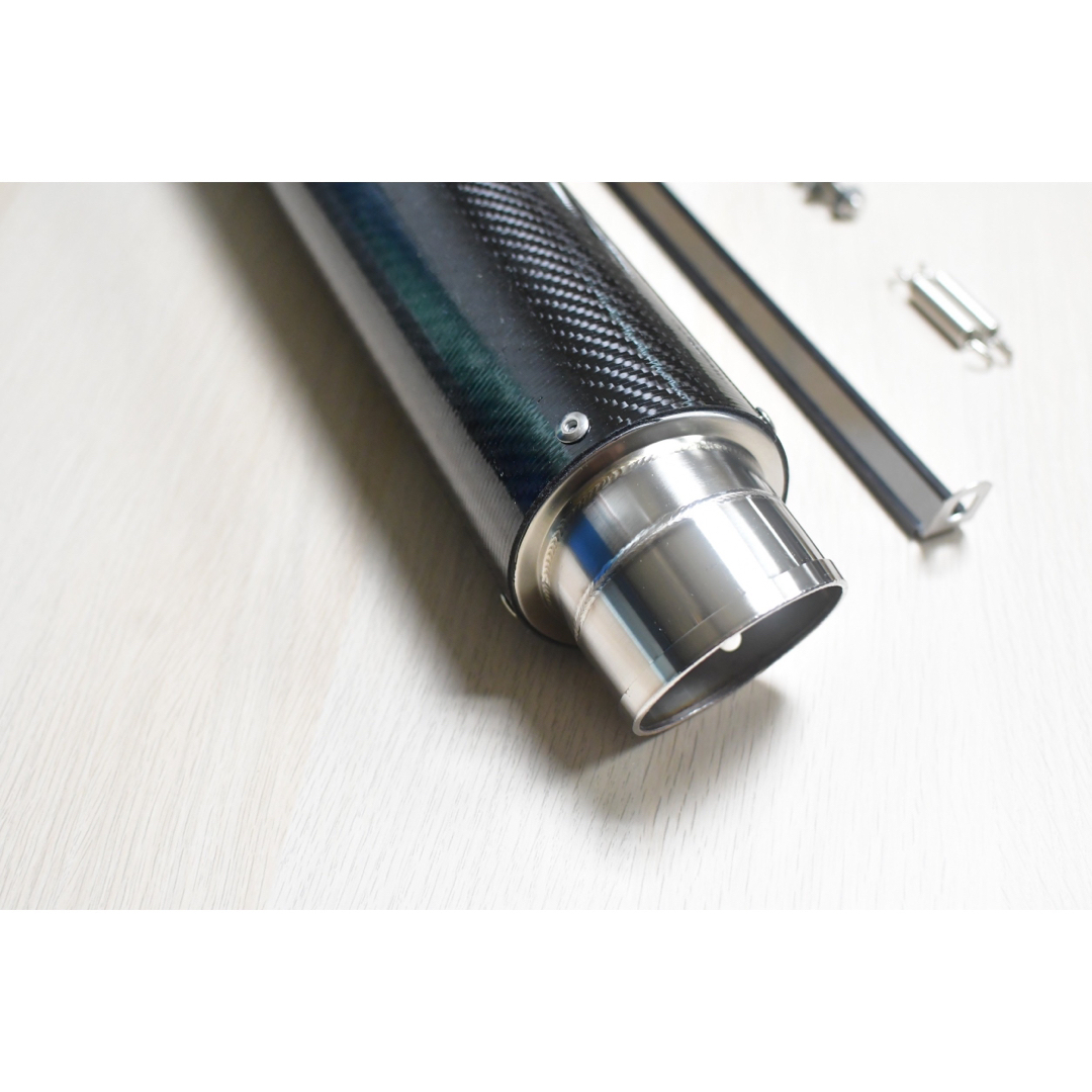 汎用 カーボン サイレンサー 550MM 60.5MM ステンレス - パーツ