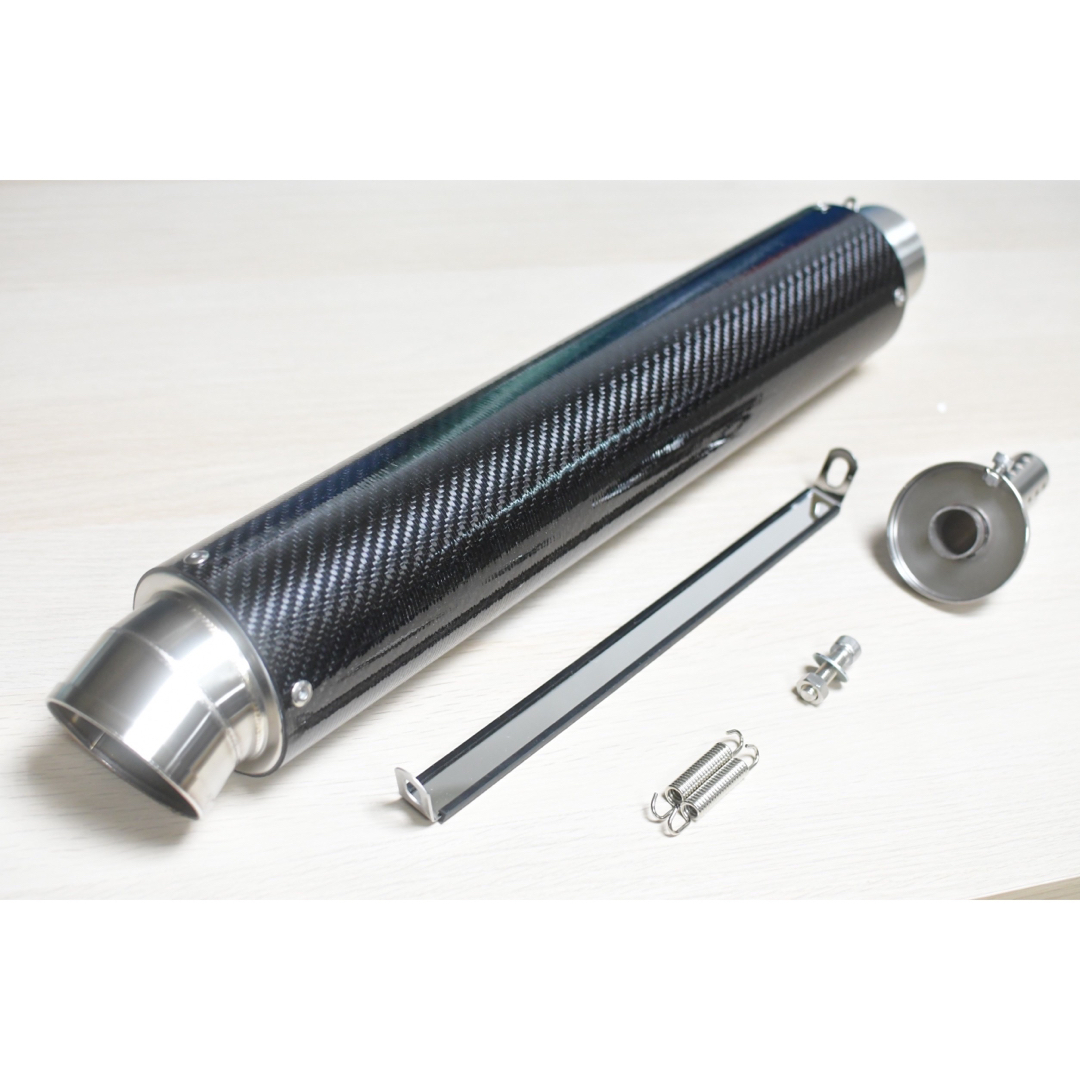 汎用 カーボン サイレンサー 550MM 60.5MM ステンレス - パーツ