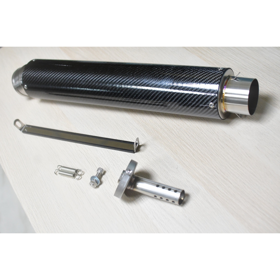 汎用 カーボン サイレンサー 550MM 60.5MM ステンレス - パーツ