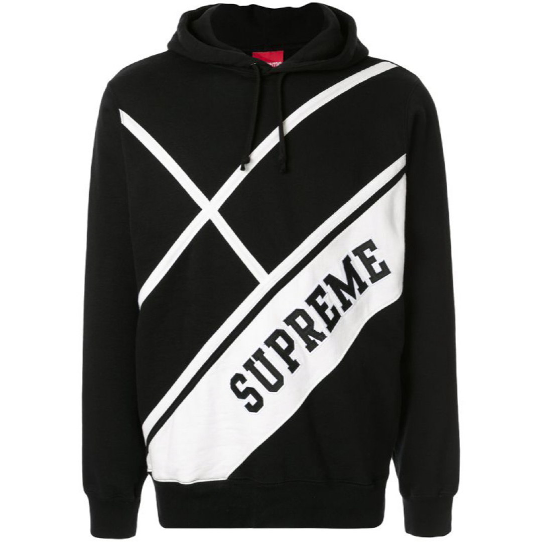 supreme diagonal hooded sweatshirt