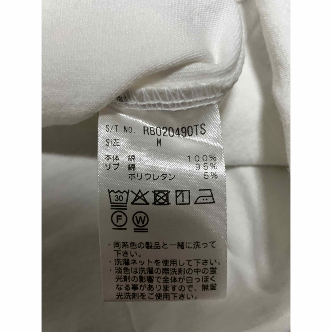 RAGEBLUE(レイジブルー)のRAGEBLUE レイジブルー 刺繍 半袖Ｔシャツ ホワイト 白 Mサイズ メンズのトップス(Tシャツ/カットソー(半袖/袖なし))の商品写真