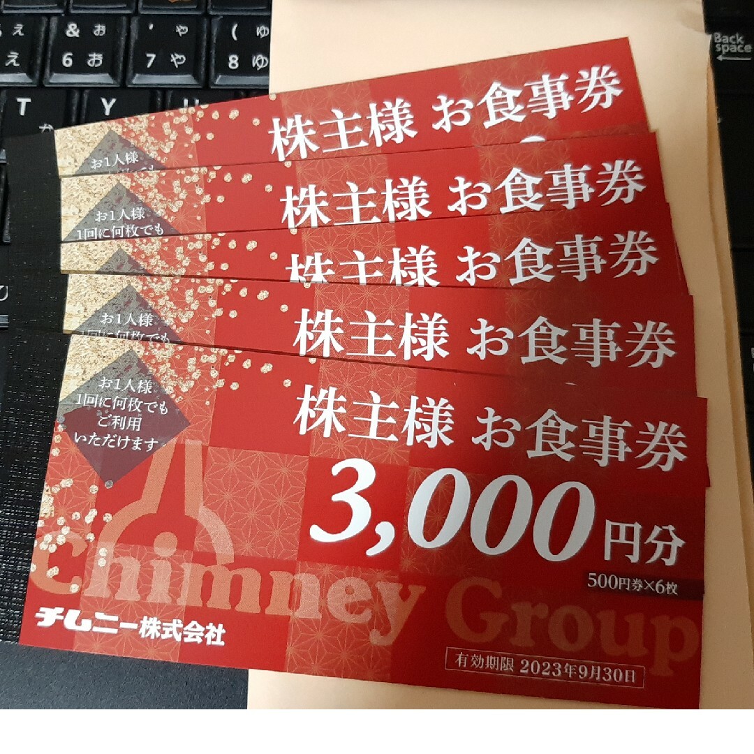 品質割引 チムニー 株主優待券 15000円分 2023.9.30迄 | kotekservice.com