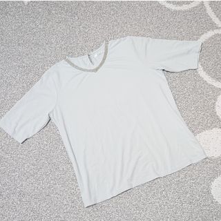 半袖トップス(グレー) 3Lサイズ(Tシャツ(半袖/袖なし))